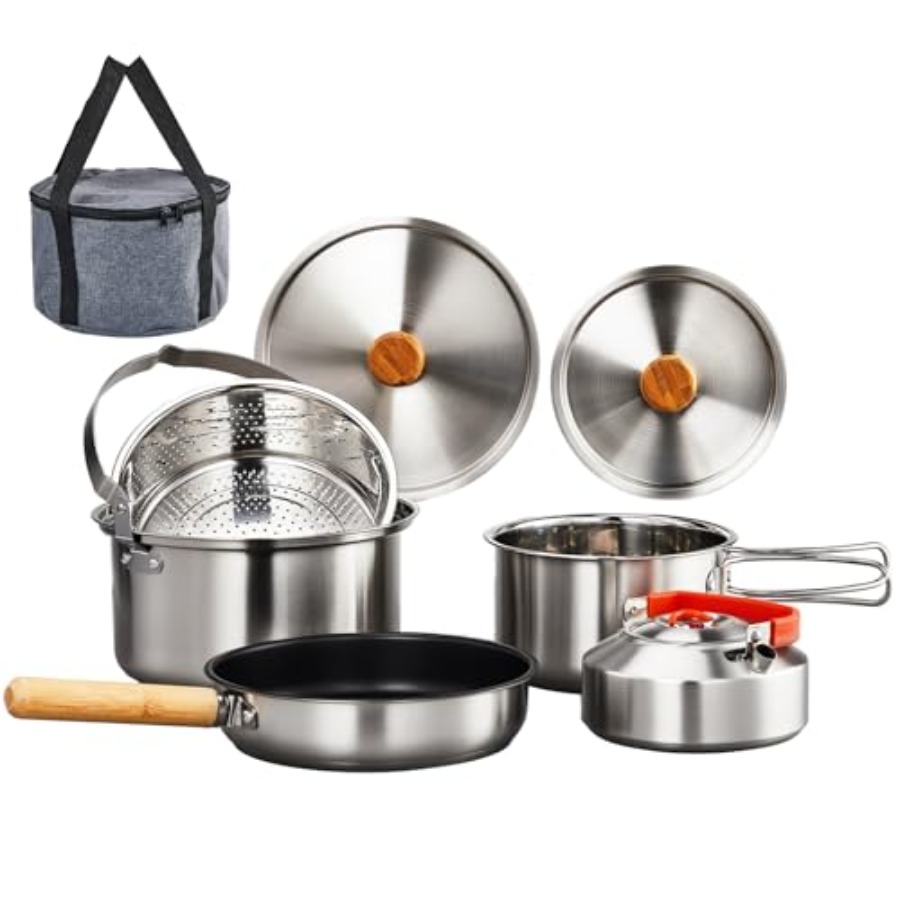 Camping Cooking Set With Bag - Conjunto de Utensílios de Cozinha para