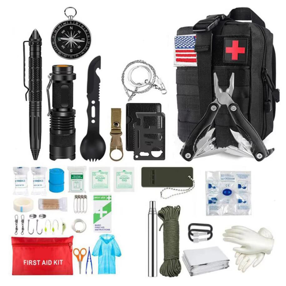 Camping Cooking Set With Bag - Kit de primeiros socorros de sobrevivência,