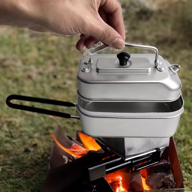 Camping Cooking Kettle - Ultraleve Portátil Picnic Chaleira, Camping Bule,