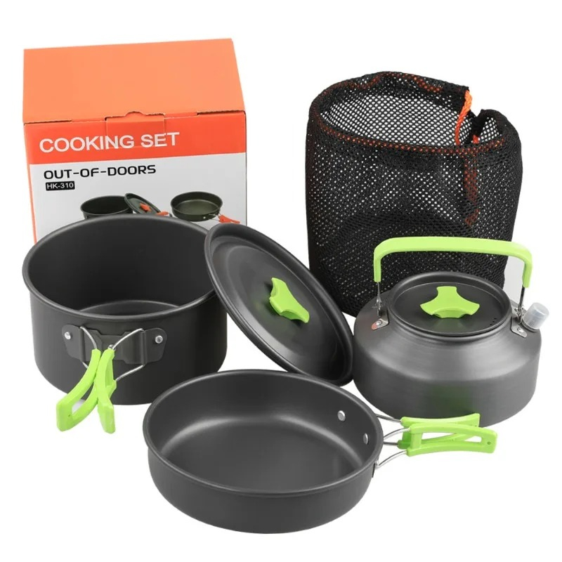 Camping Cooking Set With Bag - Conjunto de Cozinha para Camping, Utensílios