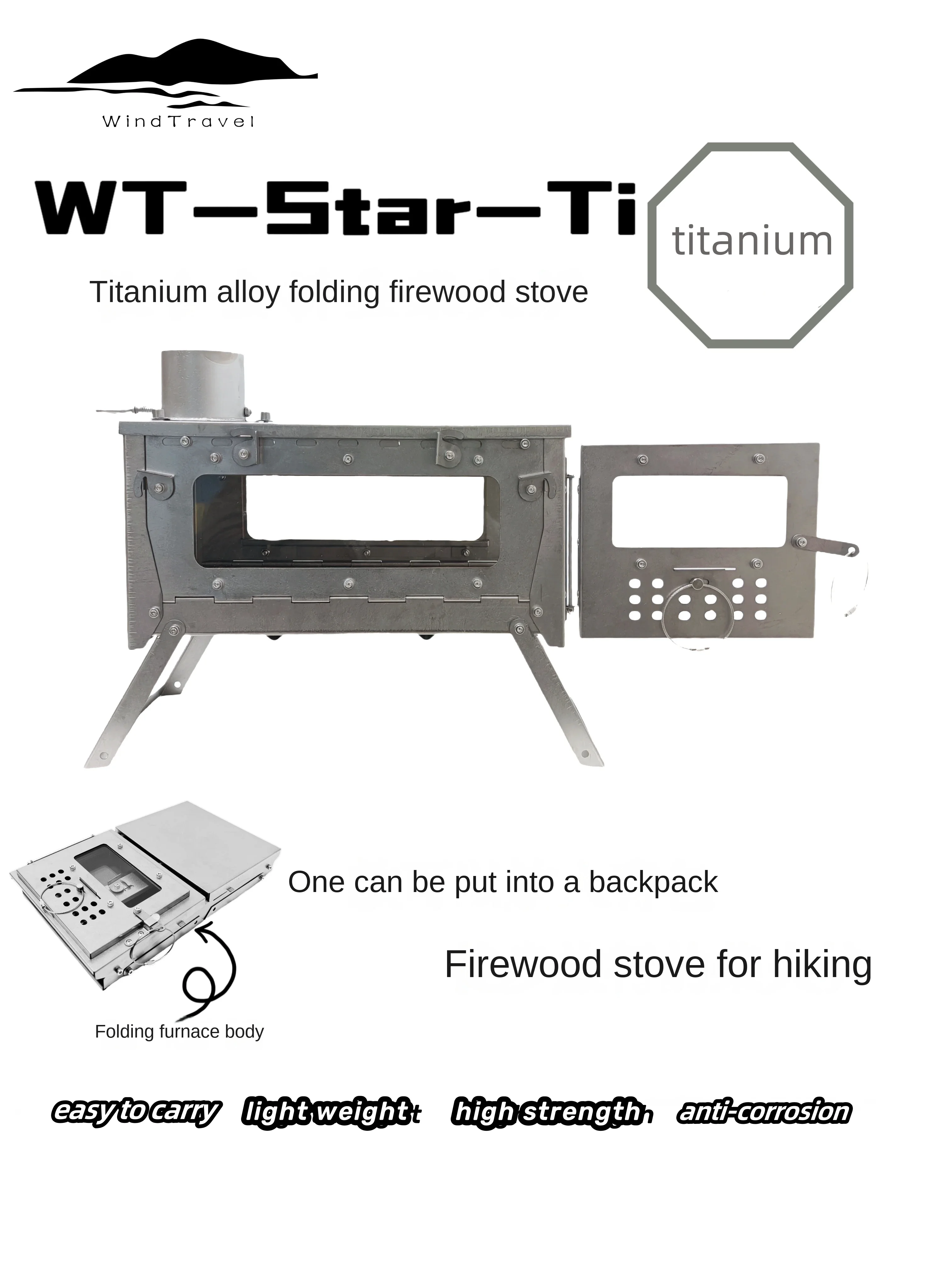 Camping Cooking Drawer - WT Star Ti Liga de Titânio