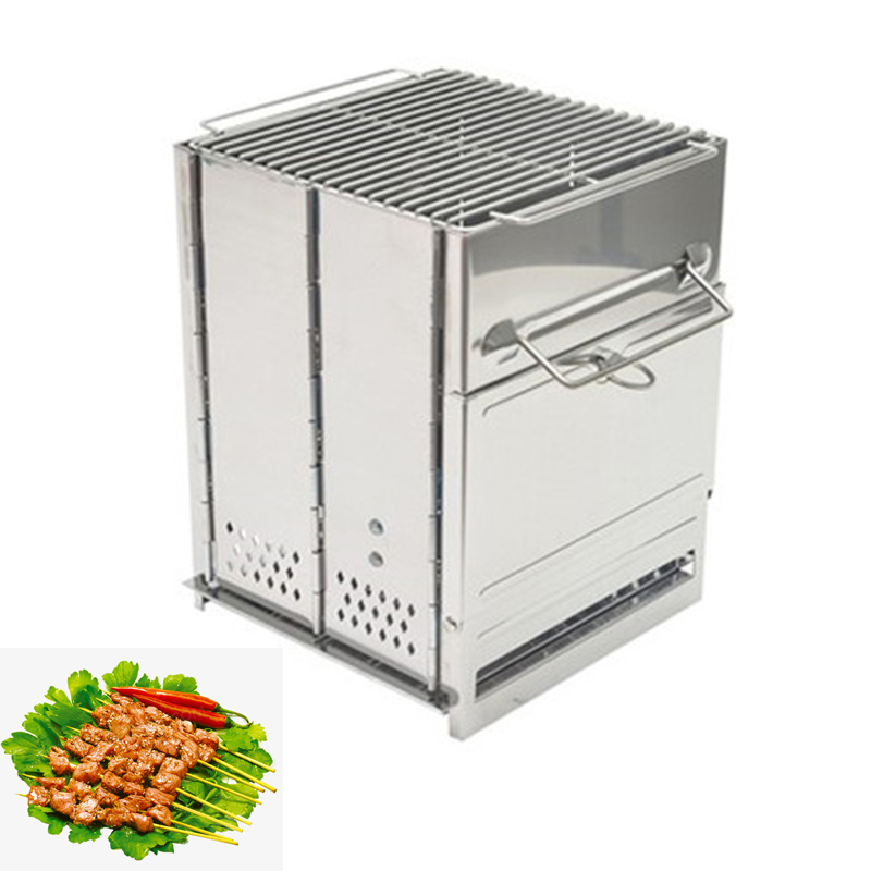 Camping Cooking Accessories - Fogão a Lenha Portátil Desmontável para