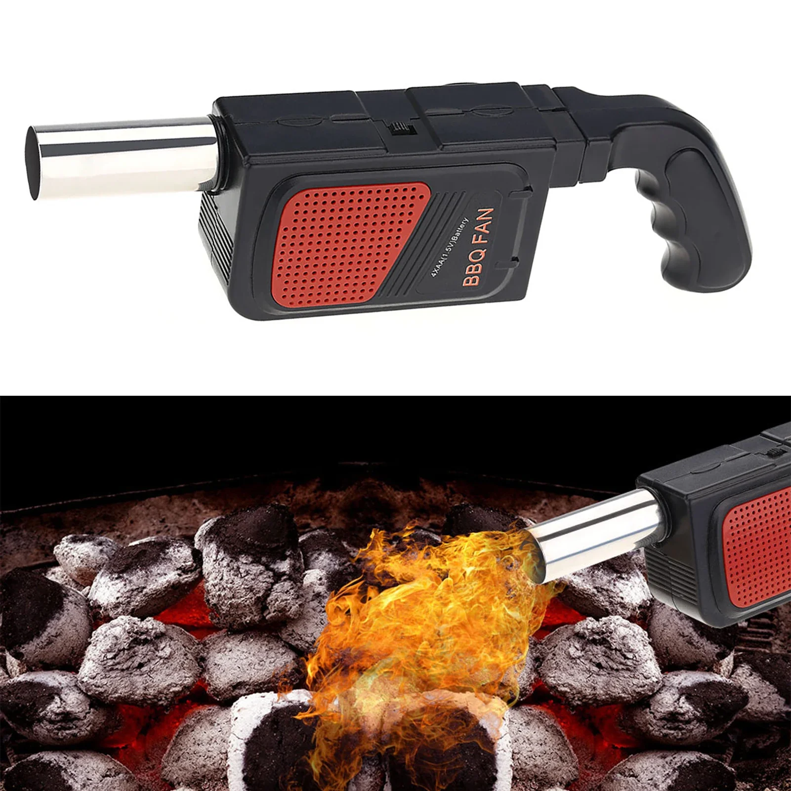 Camping Cooking Accessories - Ventilador Elétrico Portátil para Churrasco, Soprador