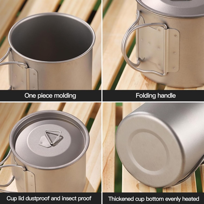 Caneca de camping de titânio c - Camping Cooking Set With Bag avaliação e preço