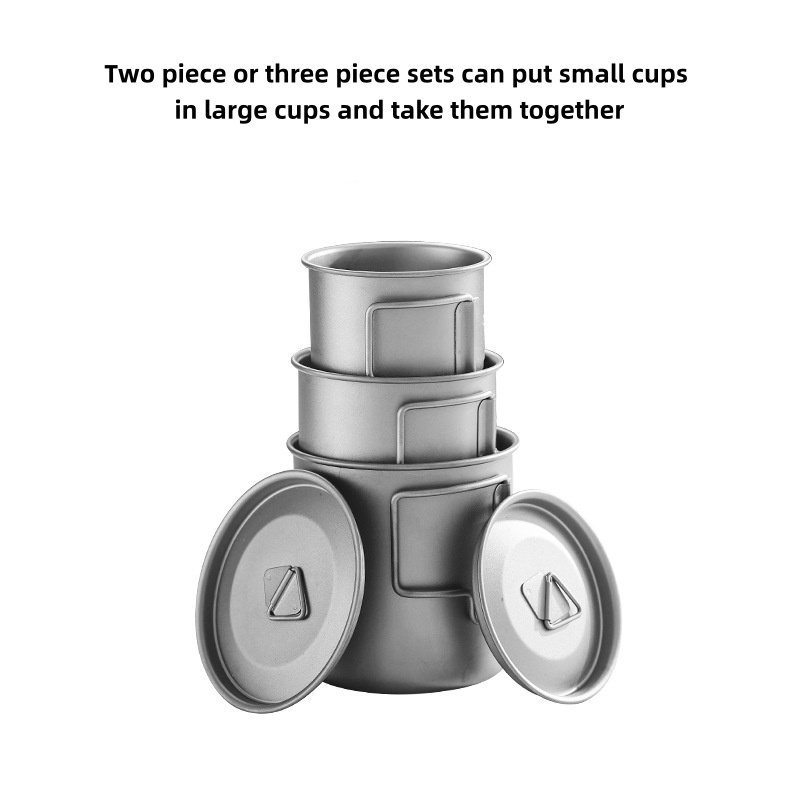 Caneca de camping de titânio c - Camping Cooking Set With Bag avaliação e preço