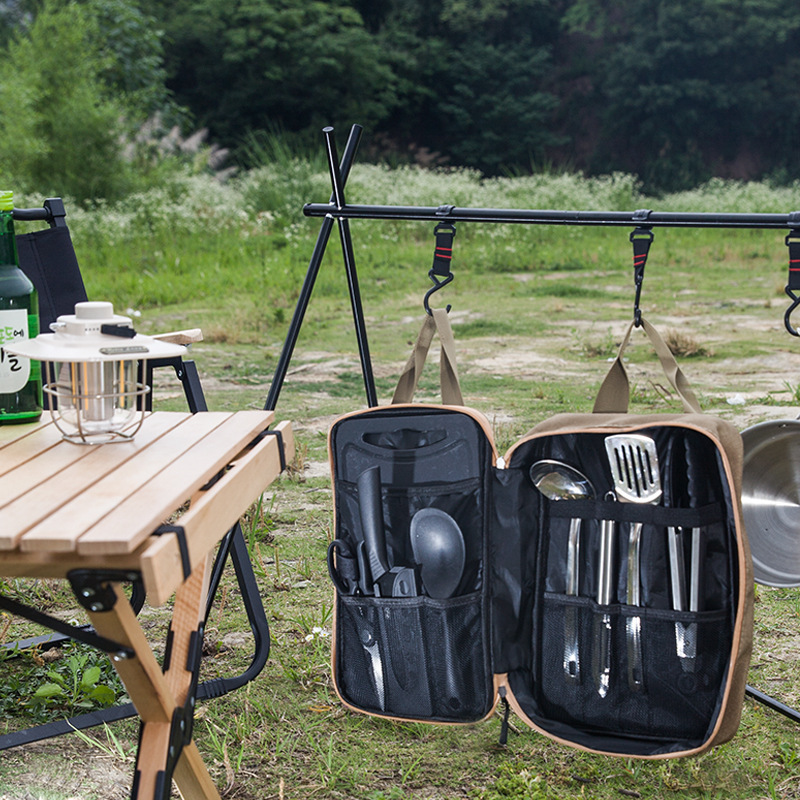 Conjunto de Utensílios de Cozi - Camping Cooking Set With Bag avaliação e preço
