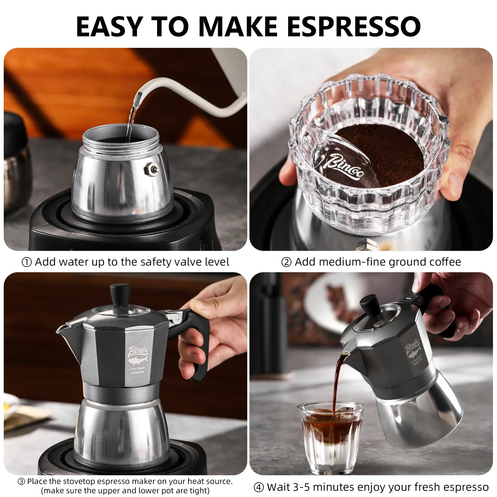 Cafeteira Moka Bincoo de 2 xíc - Camping Cooking Accessories avaliação e preço