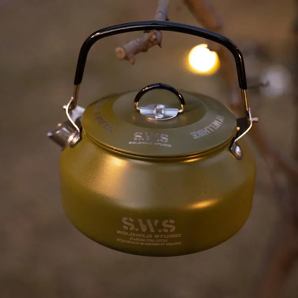 Chaleira de aço inoxidável 0,8 - Camping Cooking Kettle avaliação e preço