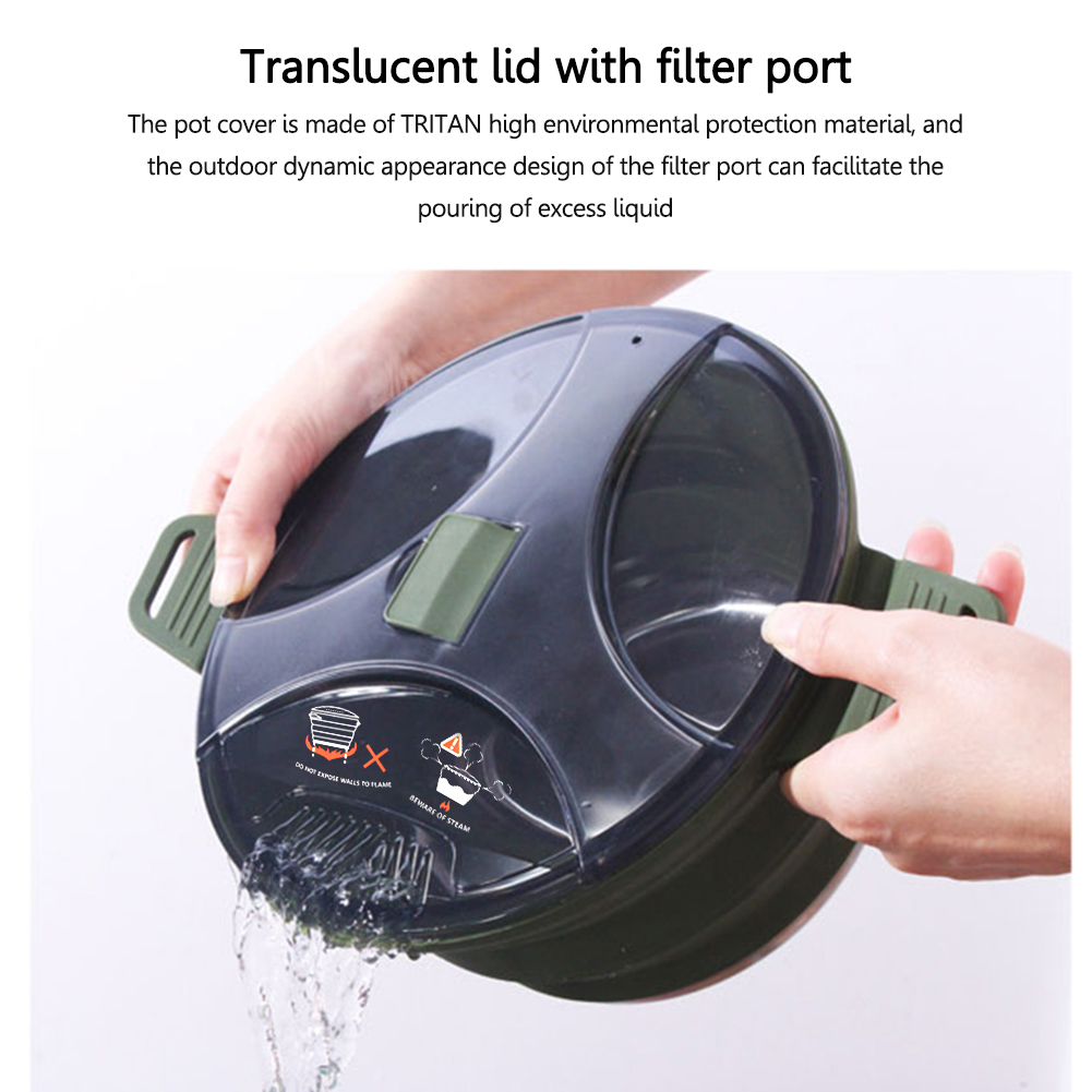 2.5L Silicone Folding Camping  - Camping Cooking Kettle avaliação e preço