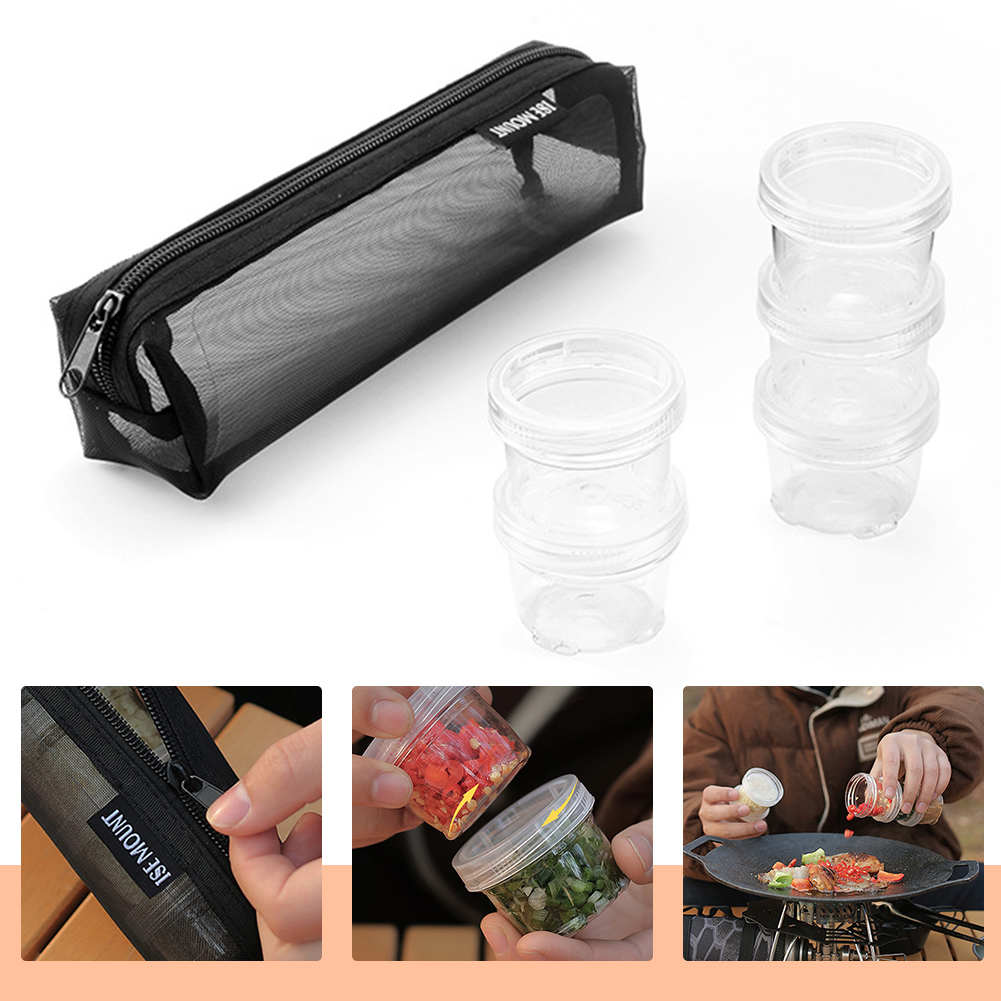Kit de Temperos para Camping c - Camping Cooking Set With Bag avaliação e preço