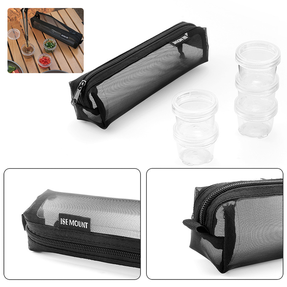 Kit de Temperos para Camping c - Camping Cooking Set With Bag avaliação e preço