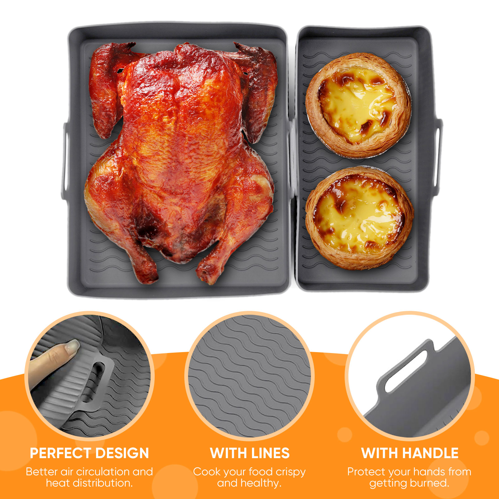 2 pçs conjunto de silicone fri - Camping Cooking Mat avaliação e preço