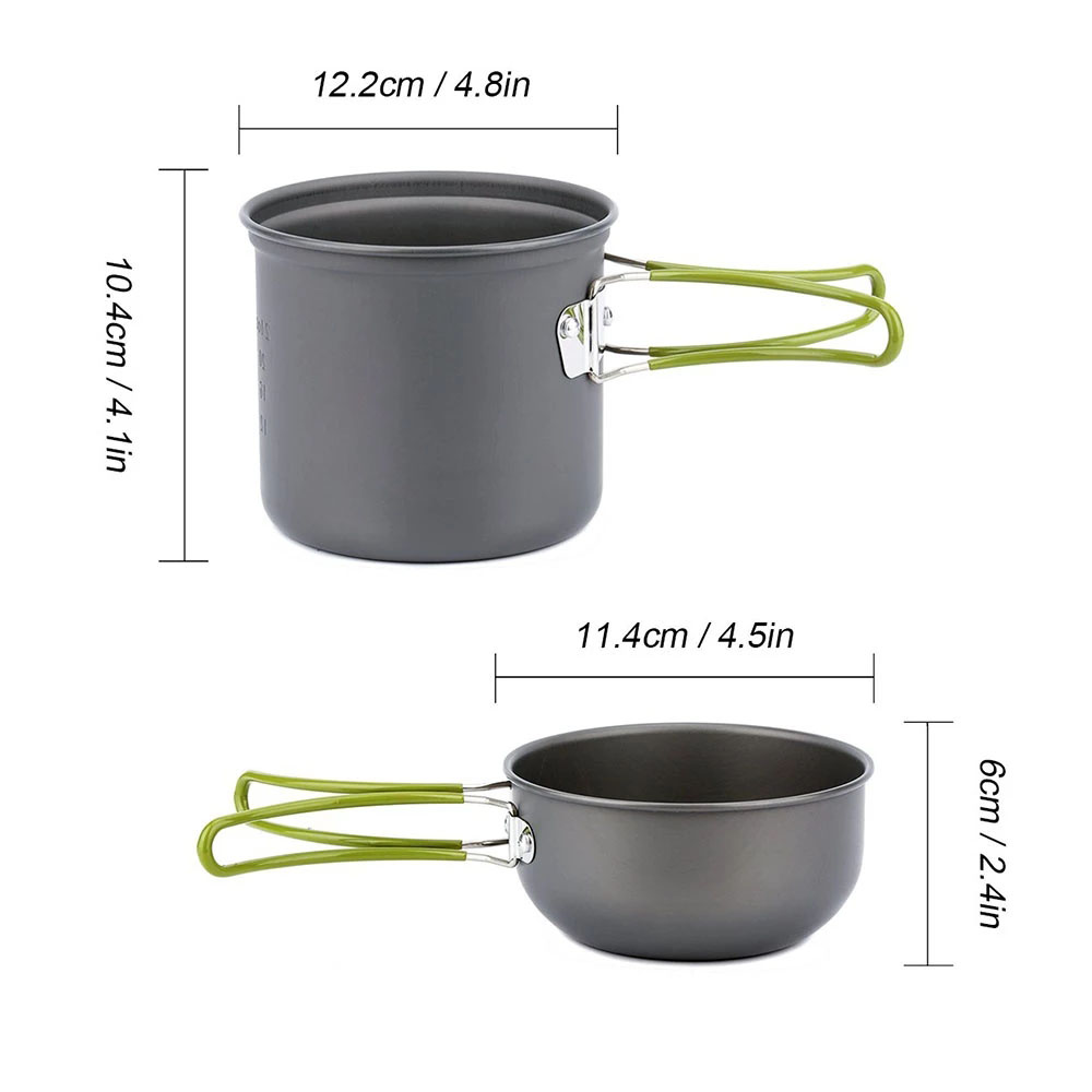Kit de panelas de acampamento  - Camping Cooking Set With Bag avaliação e preço