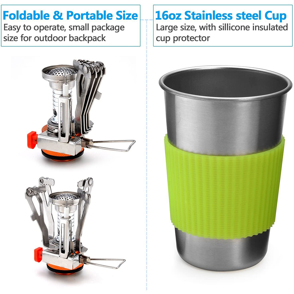 Kit de panelas de acampamento  - Camping Cooking Set With Bag avaliação e preço