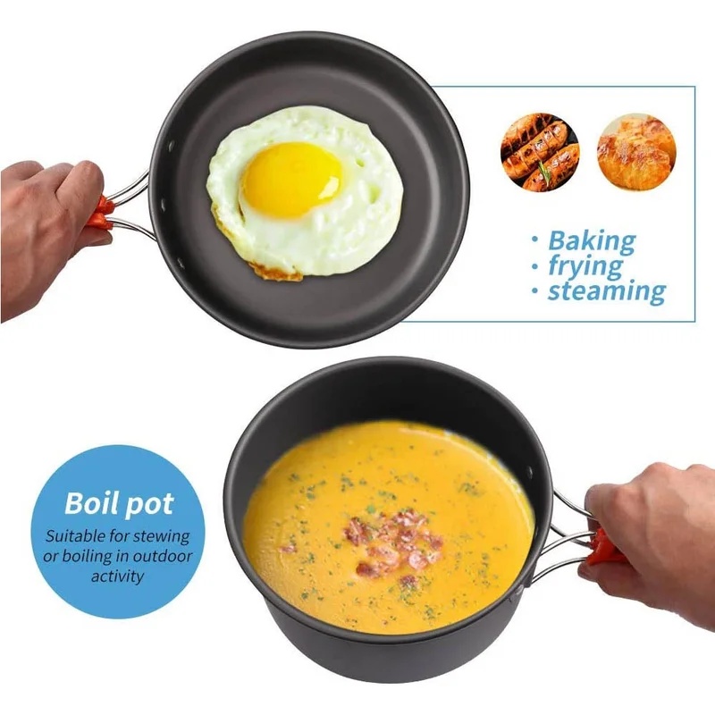 Conjunto de utensílios de cozi - Camping Cooking Set With Bag avaliação e preço